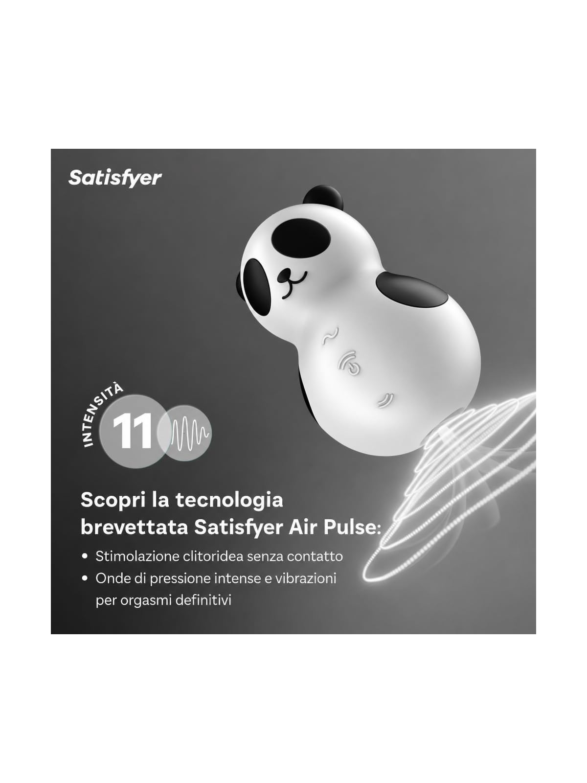 Satisfyer Stimolatore clitorideo Pocket Panda Clit Sucker