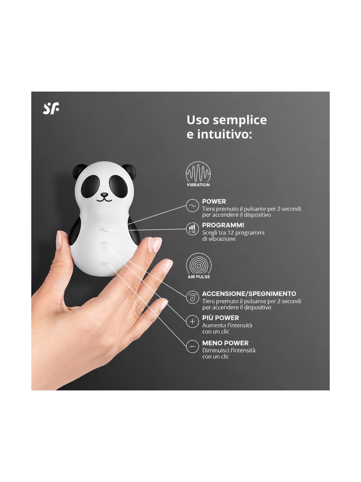 Satisfyer Stimolatore clitorideo Pocket Panda Clit Sucker