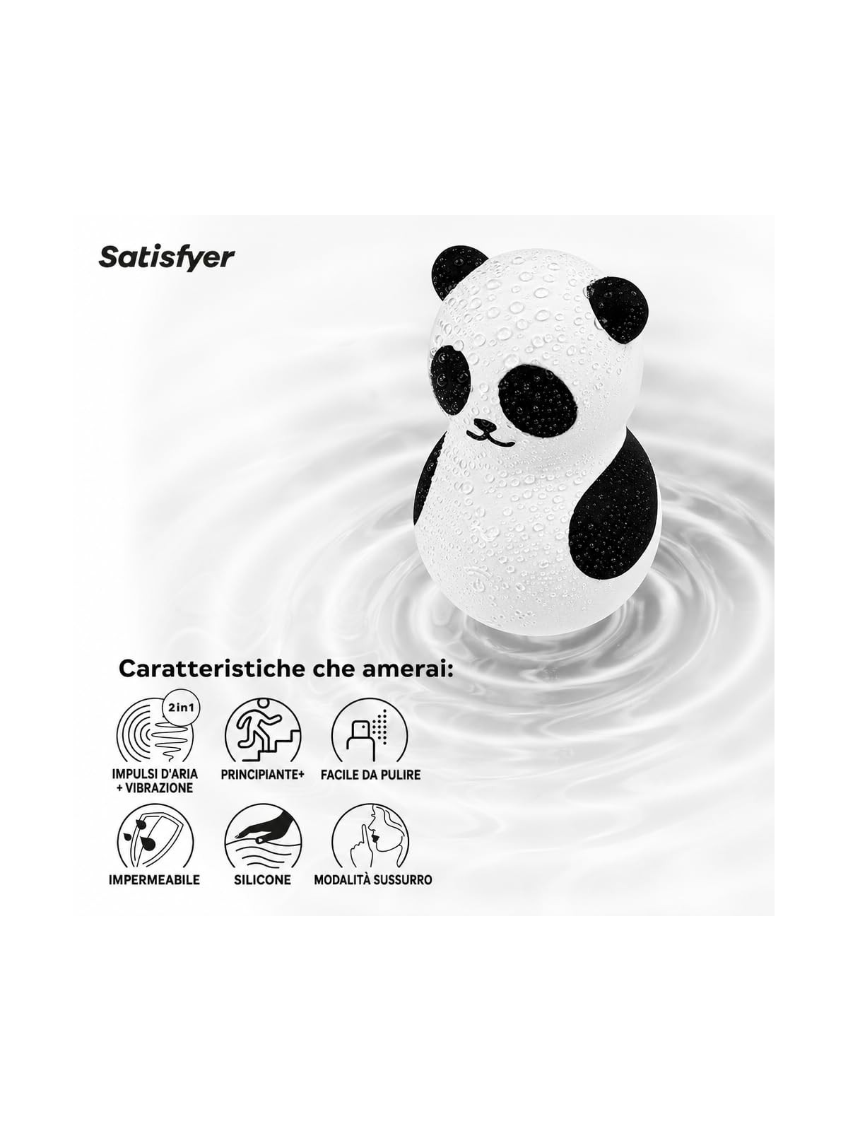 Satisfyer Stimolatore clitorideo Pocket Panda Clit Sucker