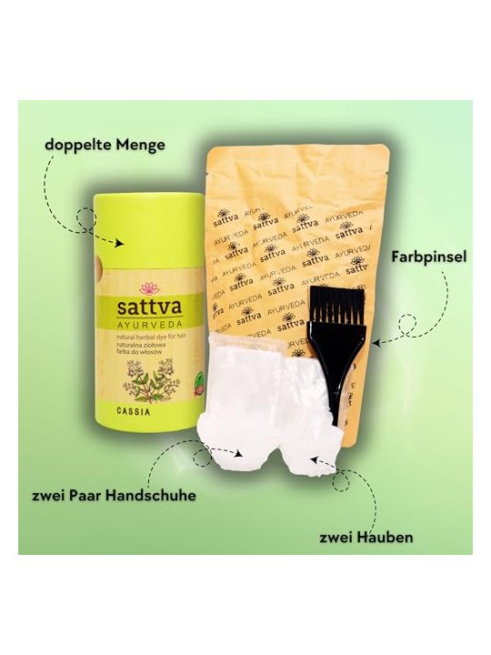 Sattva Tintura naturale a base di erbe per capelli tintura naturale per capelli alle erbe Cassia neutra 150g