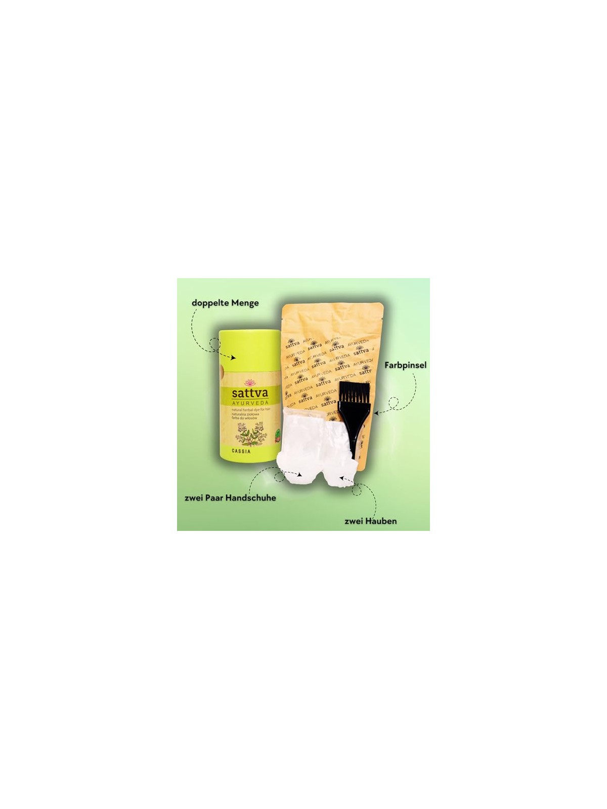 Sattva Tintura naturale a base di erbe per capelli tintura naturale per capelli alle erbe Cassia neutra 150g