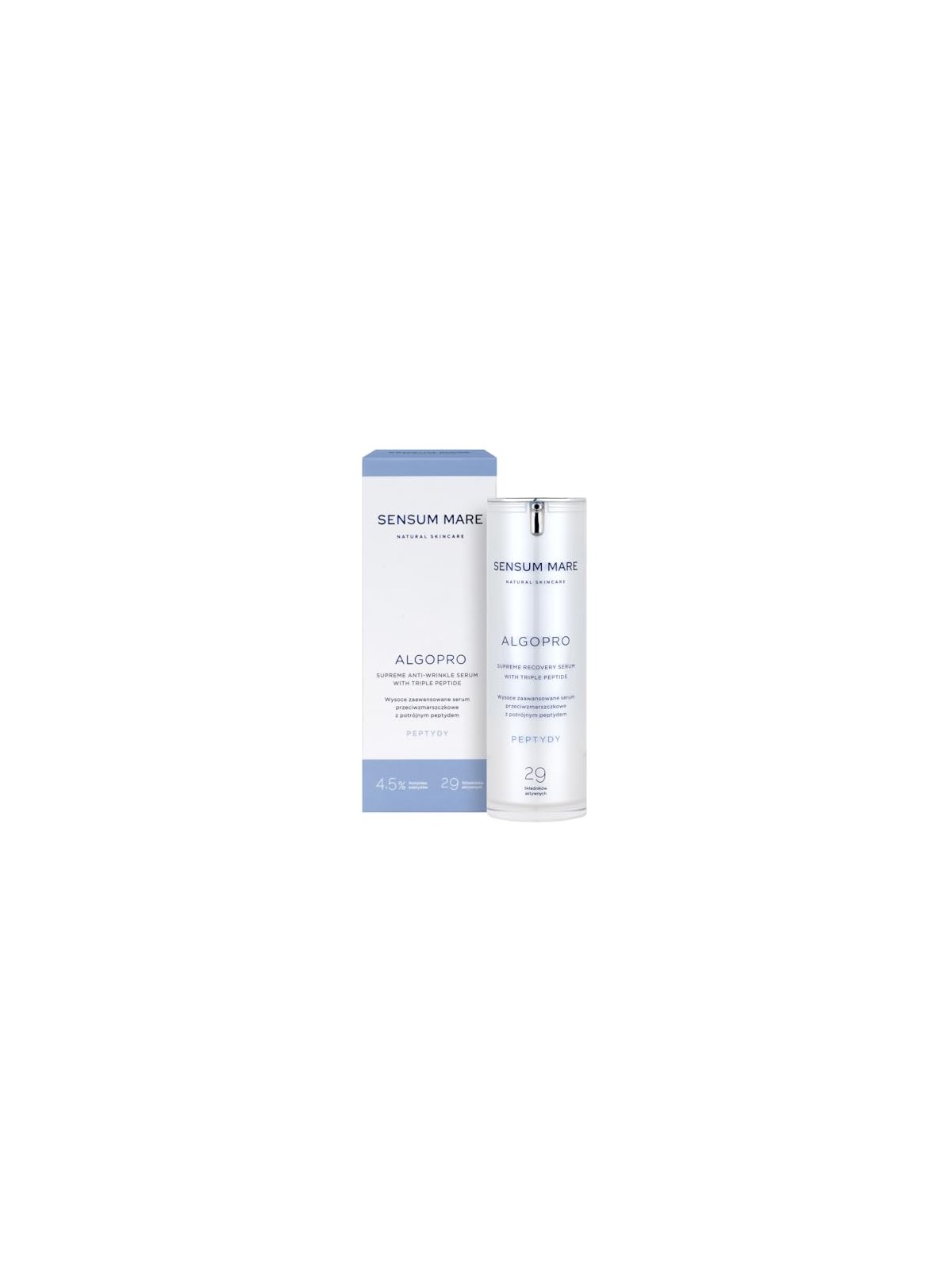 Sensum mare Algopro crema antirughe altamente trasparente con triplo peptide 30ml