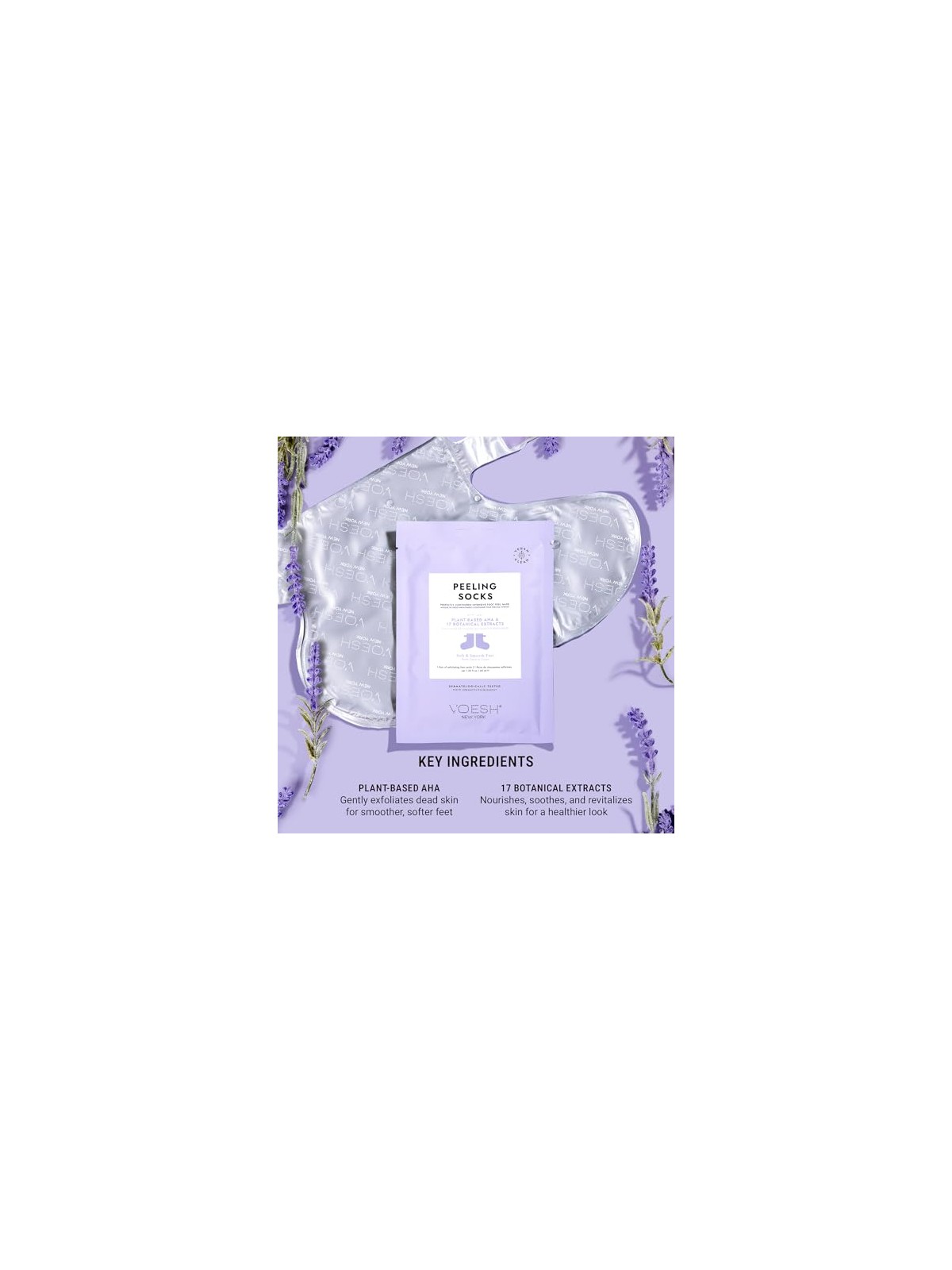 Voesh Calzini esfolianti Peeling Calze con acidi AHA ed estratti botanici 40ml