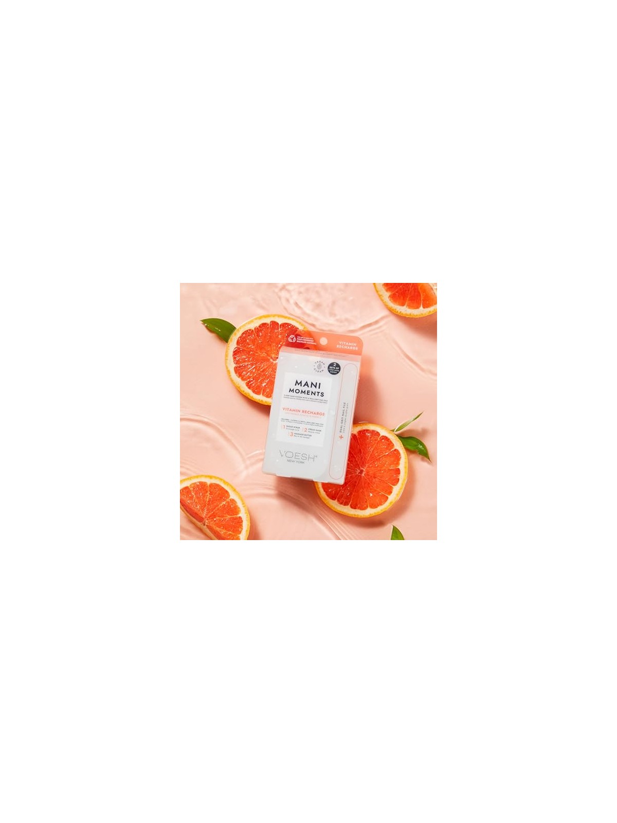 Voesh SET Mani Moments Double Vitamin Recharge set manicure peeling allo zucchero + maschera in crema + olio da massaggio +