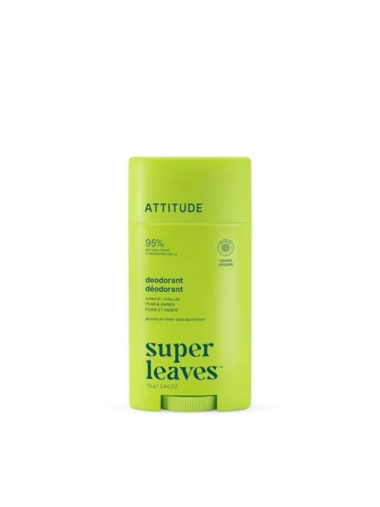 Attitude Deodorante naturale Super Leaves Pera e Ambra 75 g donna