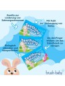 Brush baby Garze igieniche con camomilla e Xilitol per la pulizia delle gengive, 0-16 mesi, 20 pezzi.