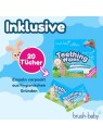 Brush baby Garze igieniche con camomilla e Xilitol per la pulizia delle gengive, 0-16 mesi, 20 pezzi.
