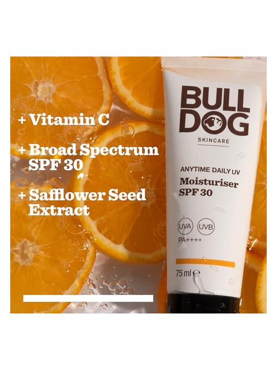 Bulldog Crema idratante per il viso SPF 30, idratazione quotidiana in qualsiasi momento, 75 ml uomo