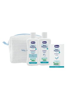 Chicco SET Baby Moments: shampoo 200ml + detersivo liquido 200ml + trousse