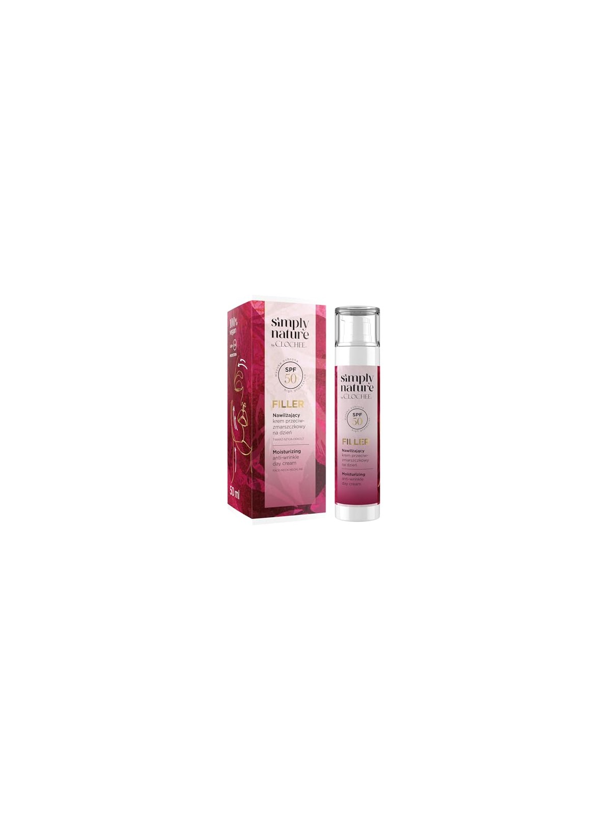 Clochee Simply Nature Filler crema idratante naturale per i bambini SPF50 50ml
