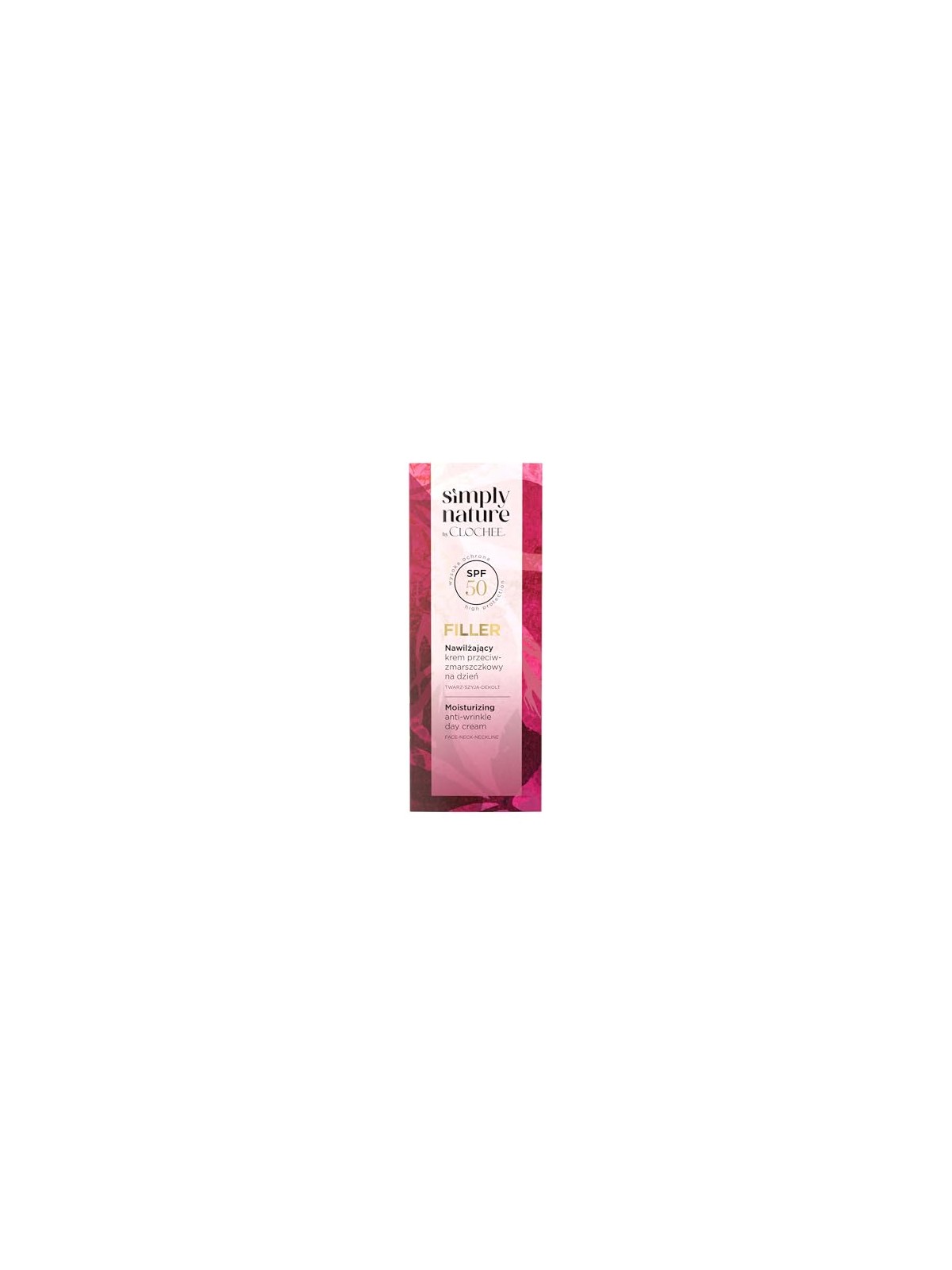 Clochee Simply Nature Filler crema idratante naturale per i bambini SPF50 50ml