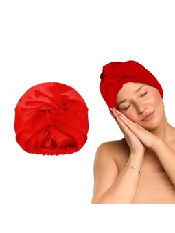 Glov Cuffia in raso doppio strato per dormire Rosso