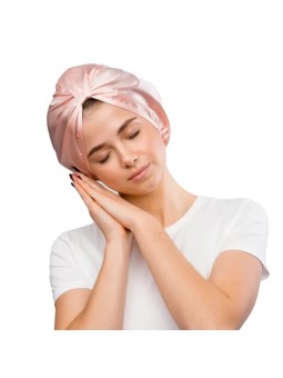 Glov Cuffia in raso per proteggere i capelli ricci e acconciati dall'attrito e dall'effetto crespo. Champagne