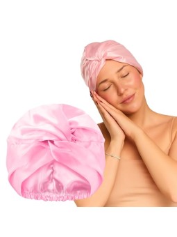 Glov Cuffia per capelli Rosa 2 in 1 da indossare sotto il cappuccio con bordo in raso