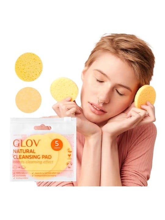 Glov Dischetti detergenti naturali Dischetti detergenti viso in cellulosa 5 pz