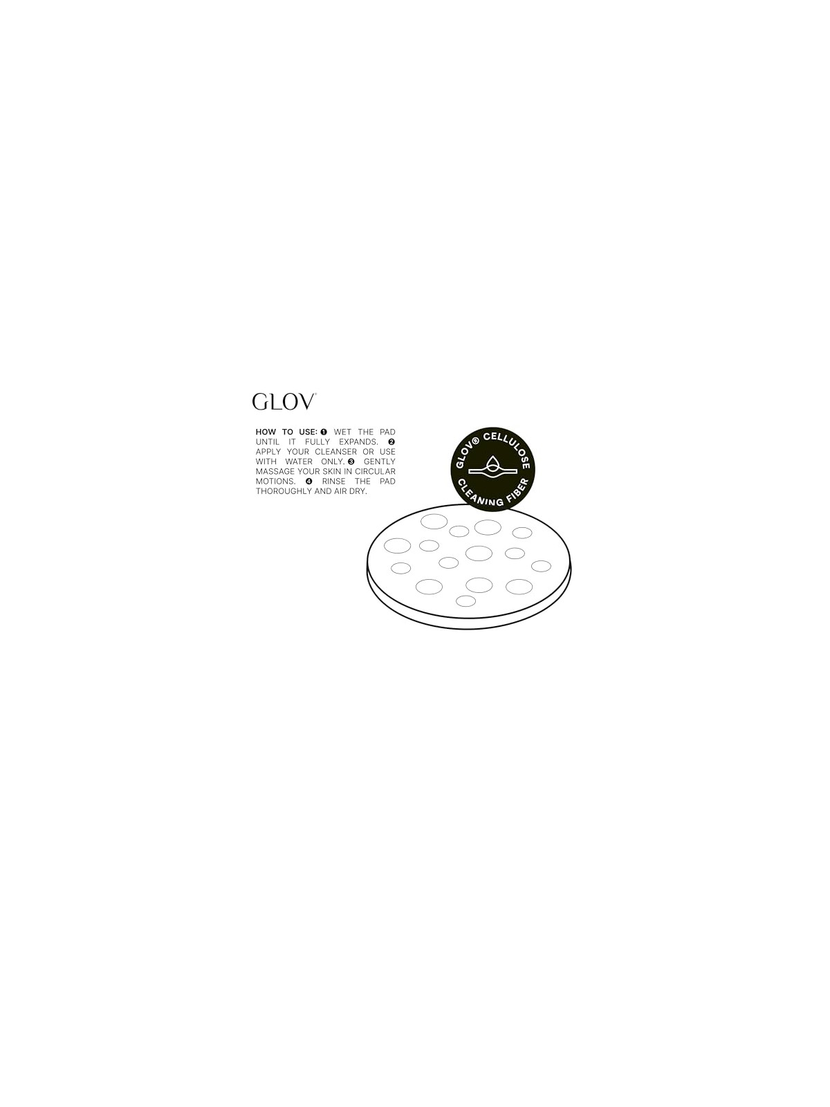 Glov Dischetti detergenti naturali Dischetti detergenti viso in cellulosa 5 pz