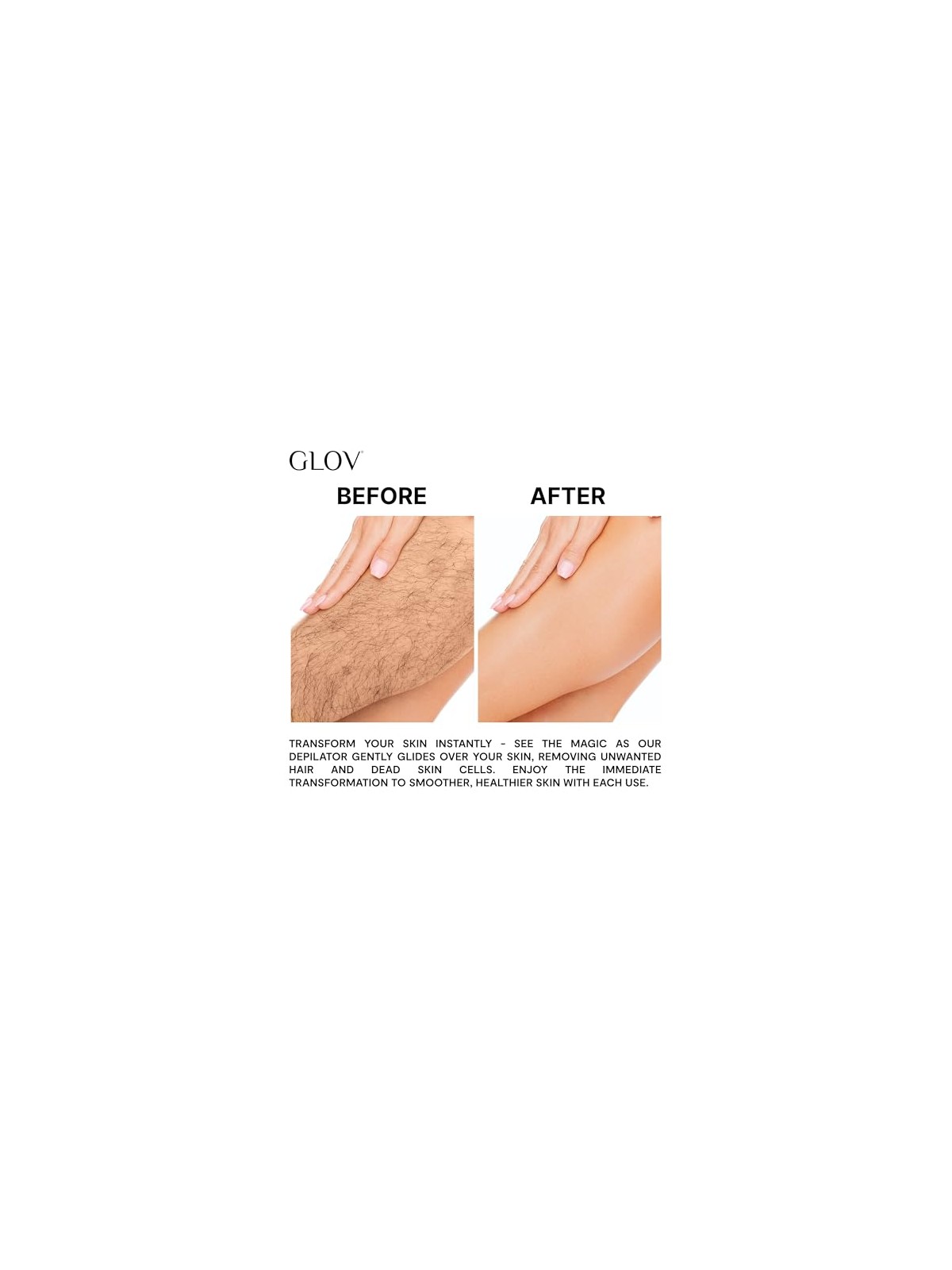 Glov Epilatore Velvet Nano Touch 2in1 con pietra pomice e nano vetro