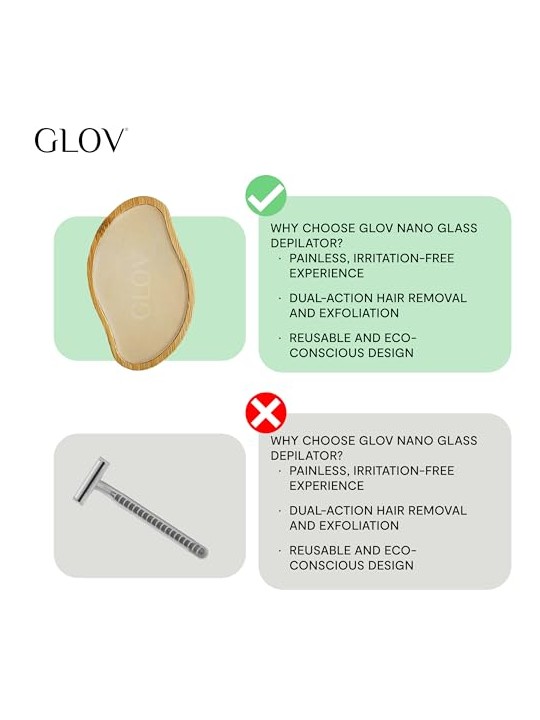 Glov Epilatore Velvet Nano Touch 2in1 con pietra pomice e nano vetro