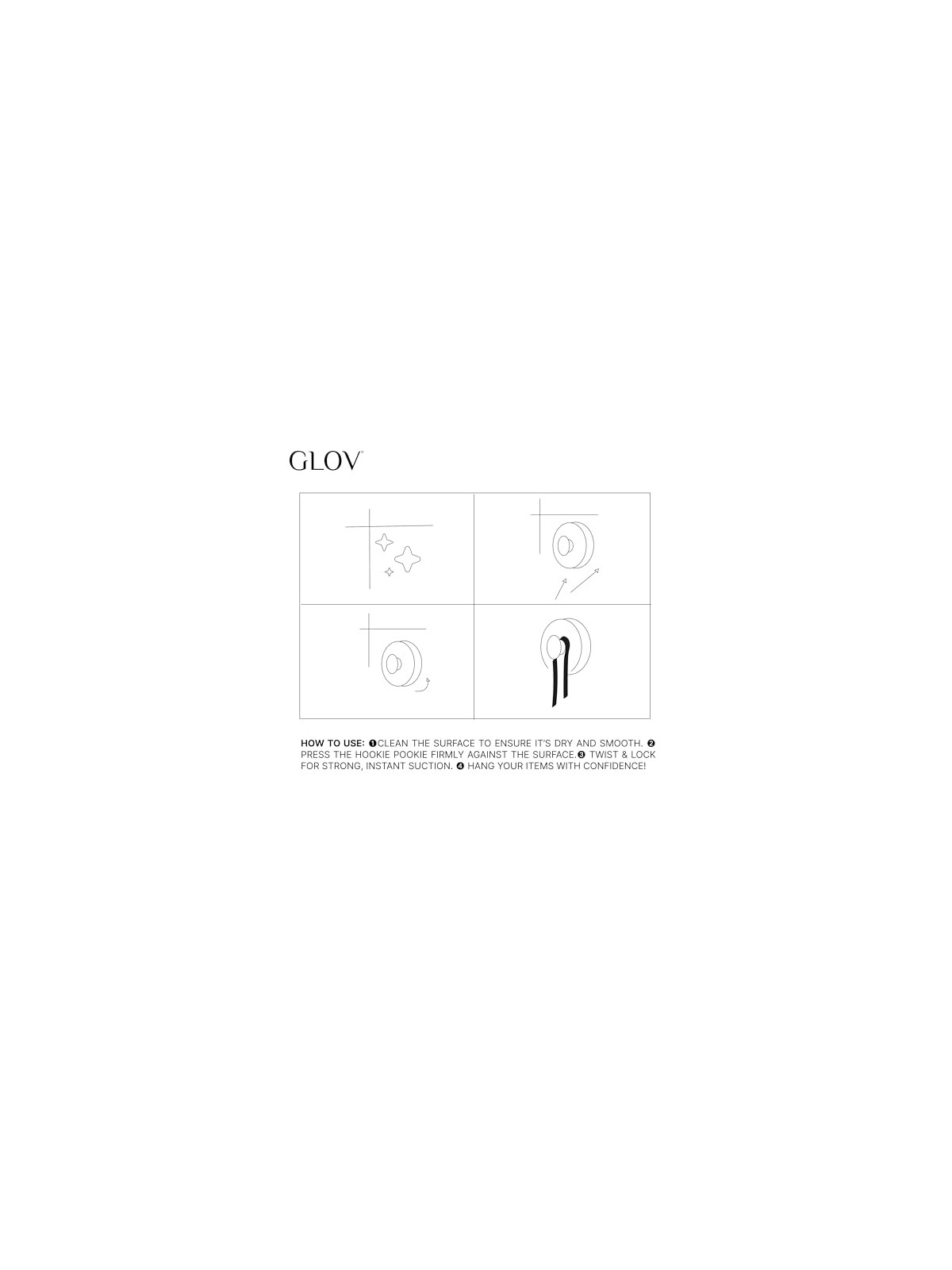 Glov Gancio da bagno a ventosa Hookie Pookie Forte rosa