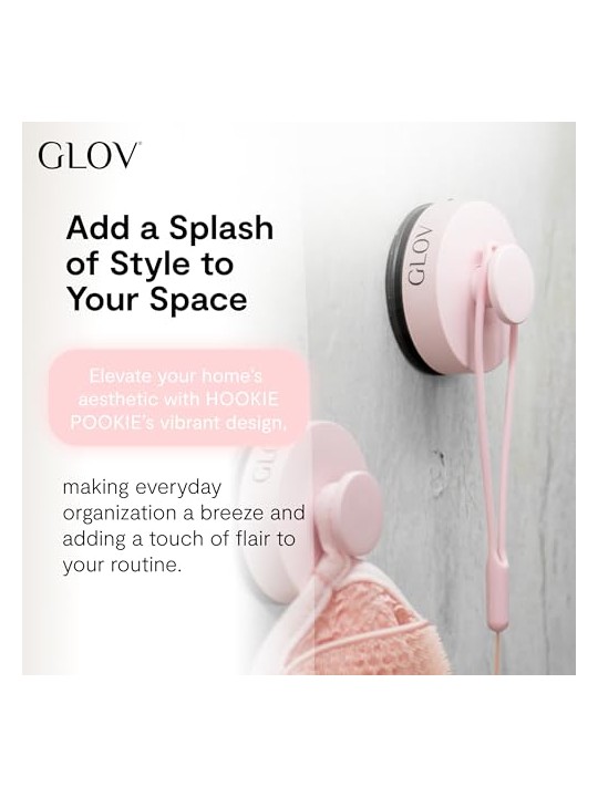 Glov Gancio da bagno a ventosa Hookie Pookie Forte rosa