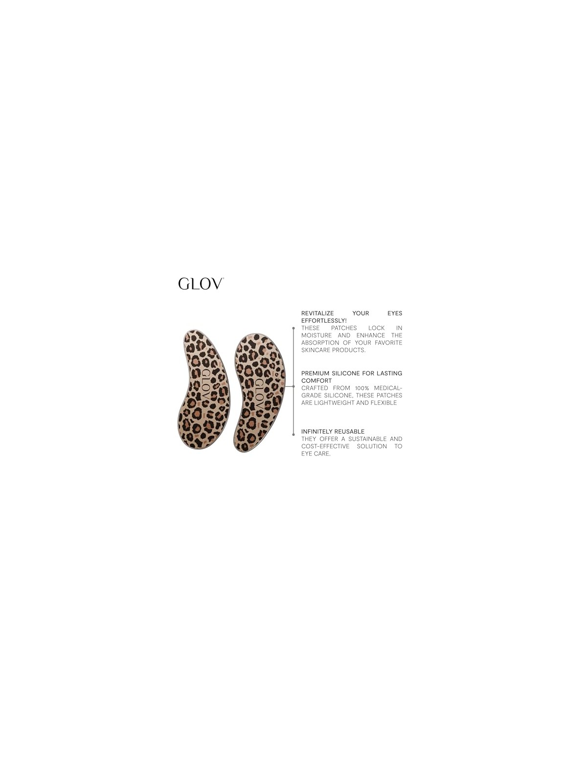 Glov Patch Infinity Eye Patches in silicone per la cura e l'igiene personale
