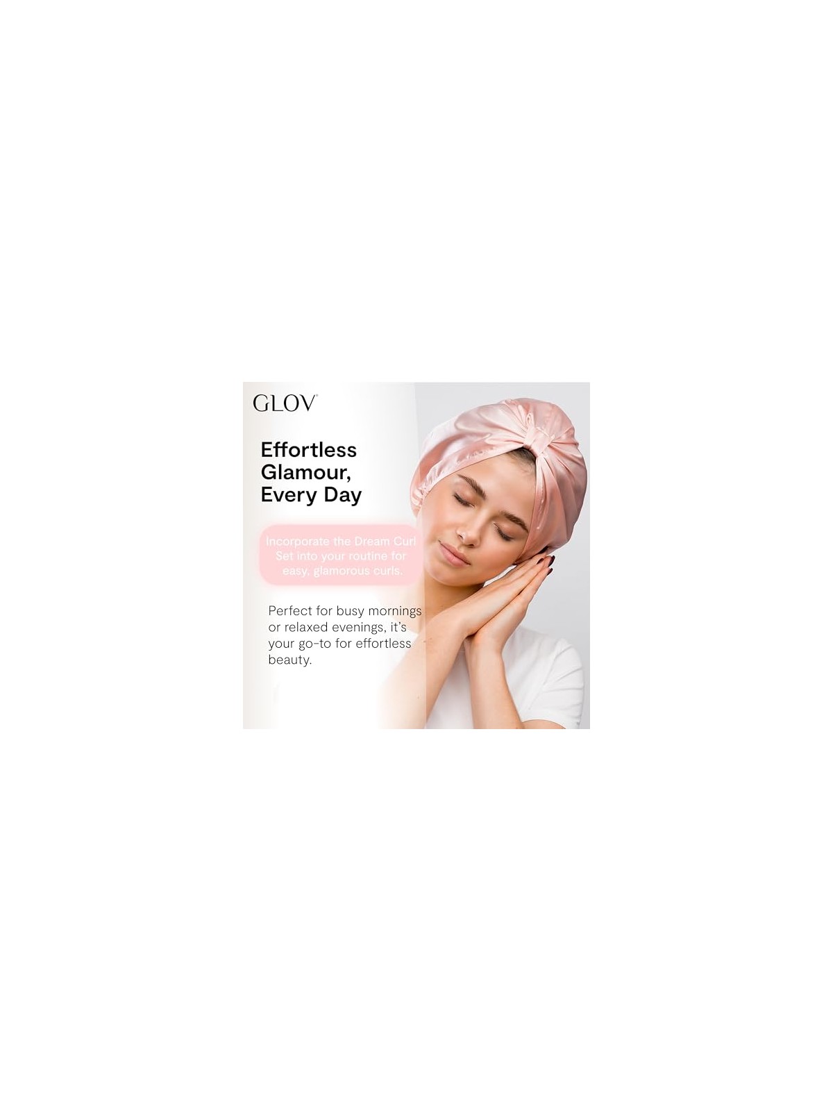 Glov SET Bigodini Dream Curl per styling a freddo 1 pz + cuffia in raso 1 pz