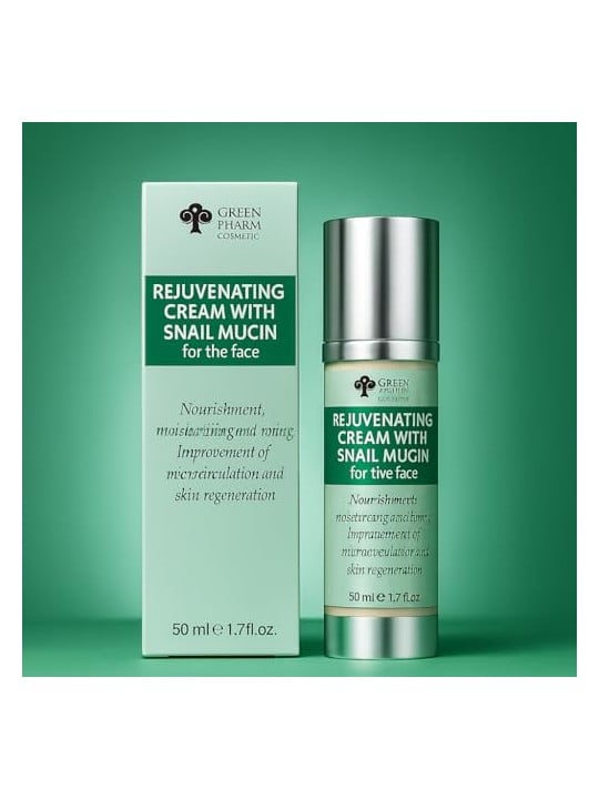 Green pharm cosmetics Crema ringiovanente con bava di lumaca, crema per il viso 50ml
