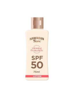 Hawaiian Tropic Lozione solare SPF 50 con effetto illuminante, formato mini 75 ml donna