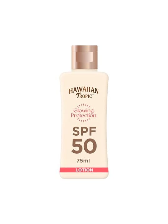 Hawaiian Tropic Lozione solare SPF 50 con effetto illuminante, formato mini 75 ml donna