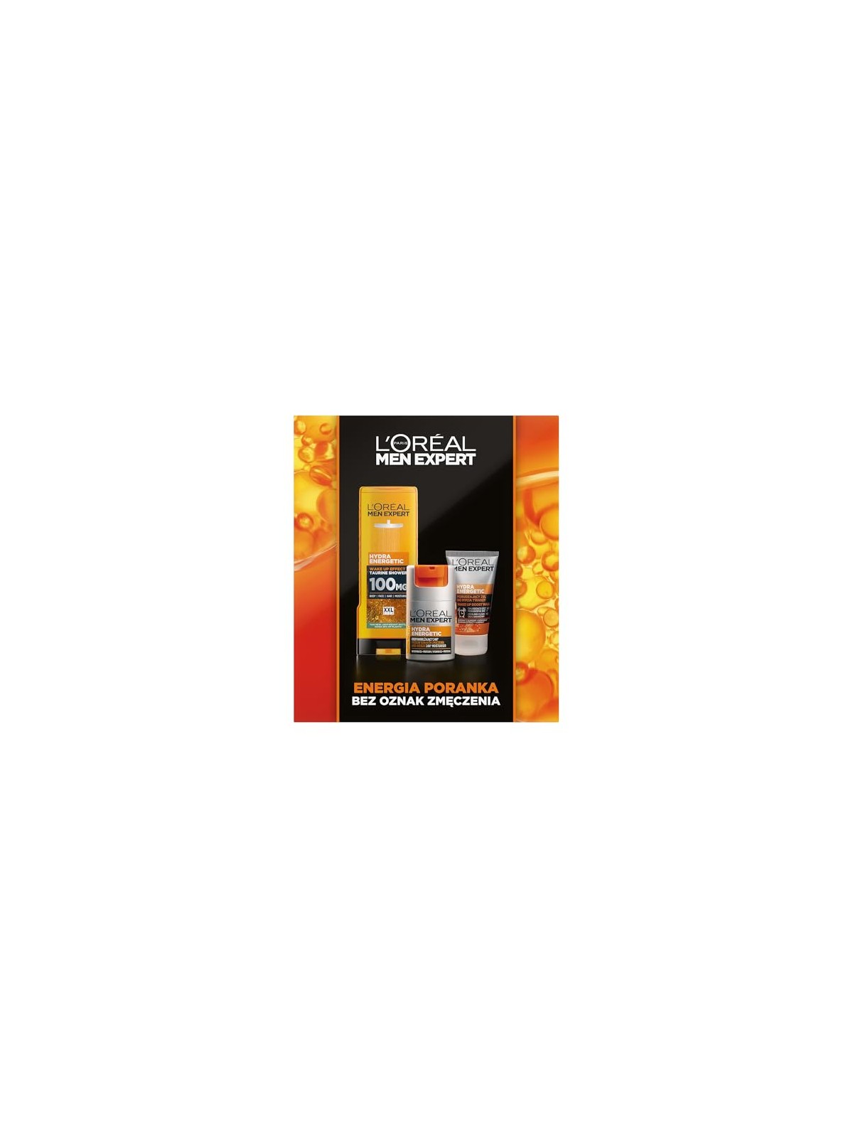 L'oreal paris SET Men Hydra Energetic: gel doccia 400ml + crema idratante 50ml + detergente viso 100ml