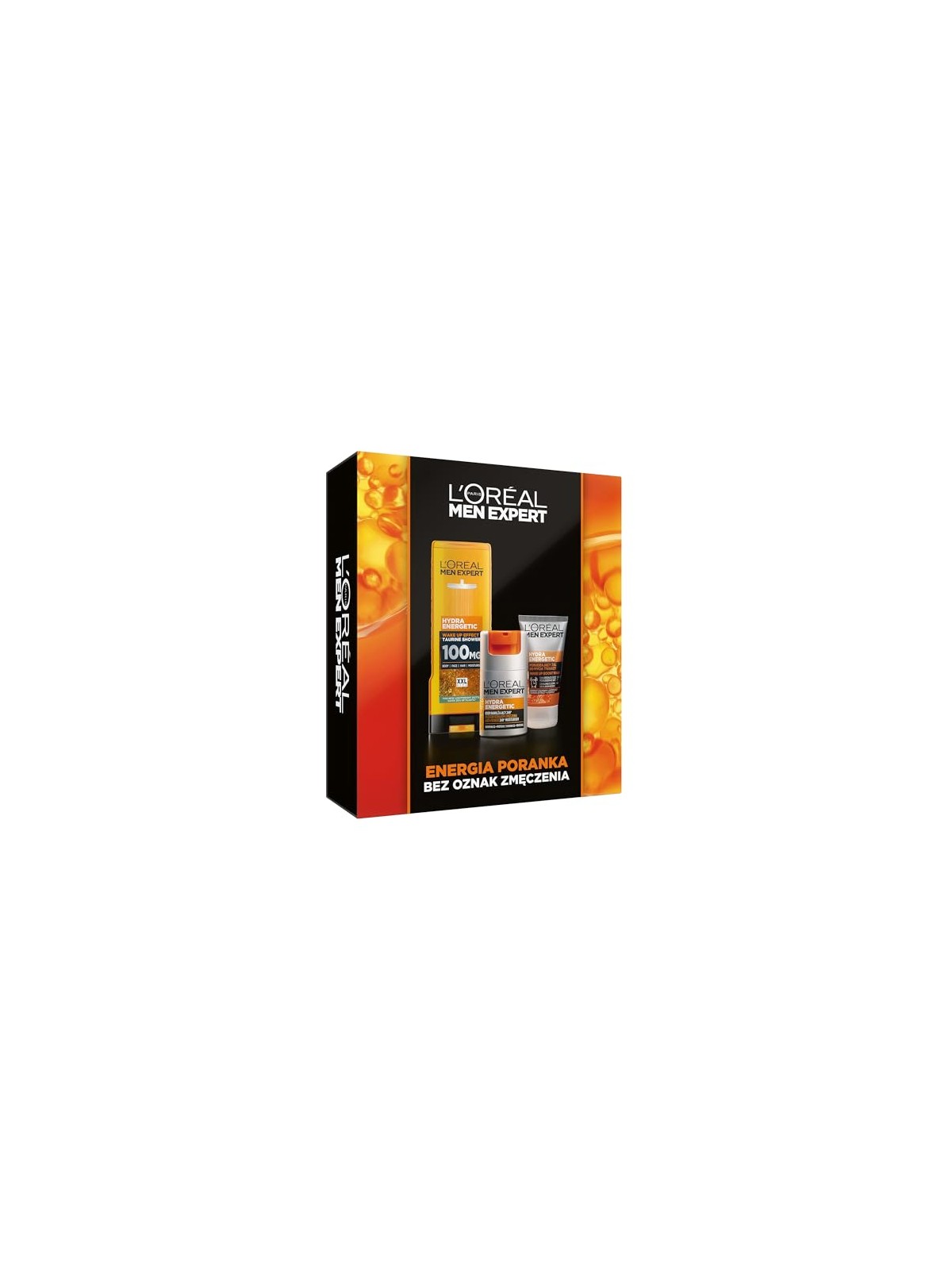 L'oreal paris SET Men Hydra Energetic: gel doccia 400ml + crema idratante 50ml + detergente viso 100ml