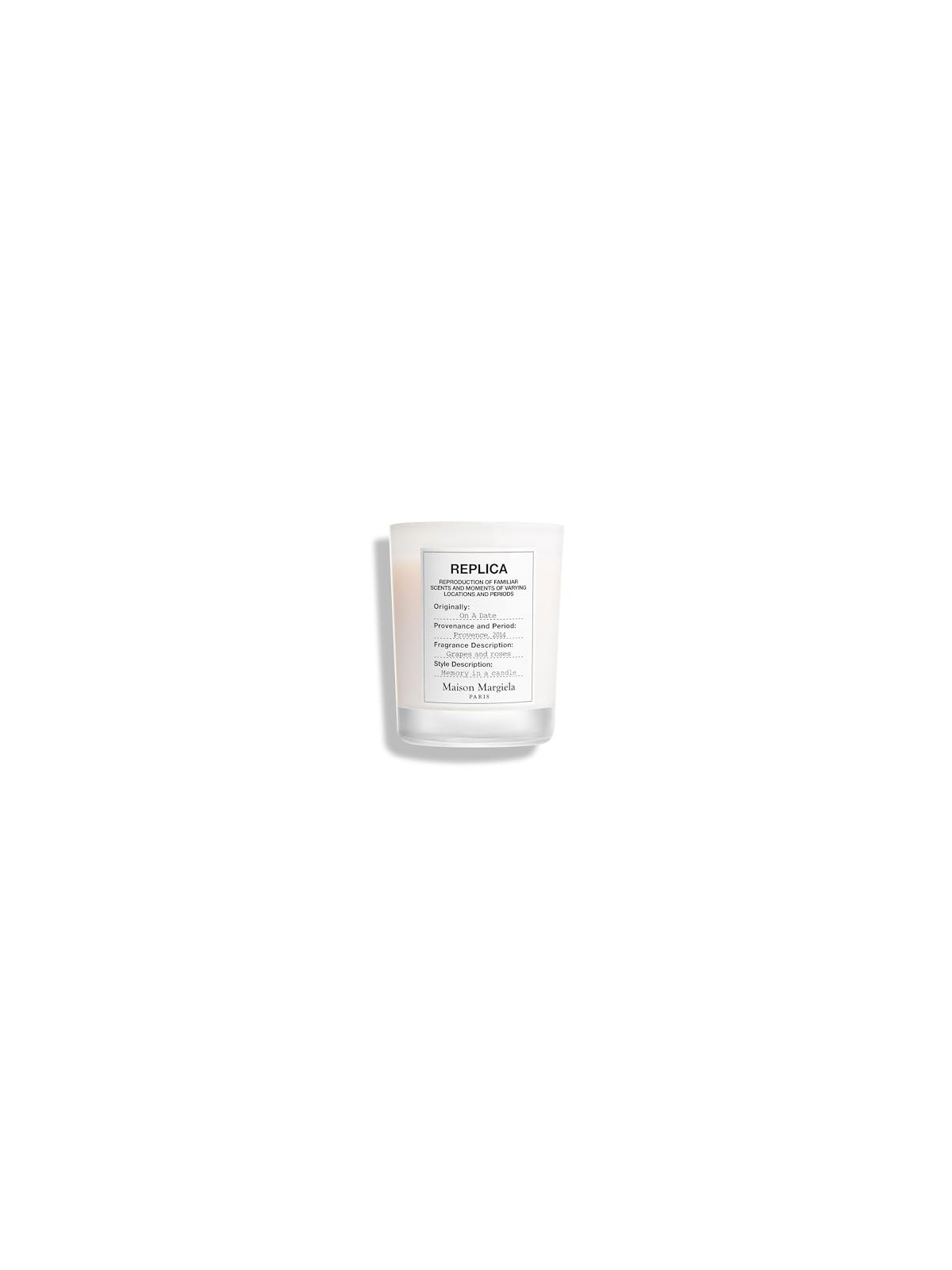 Maison margiela Replica di candela profumata "On A Date" 165g