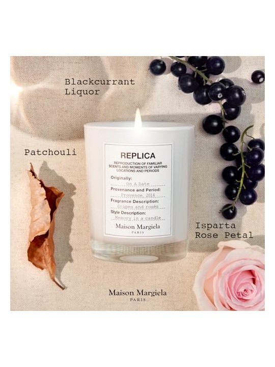 Maison margiela Replica di candela profumata "On A Date" 165g