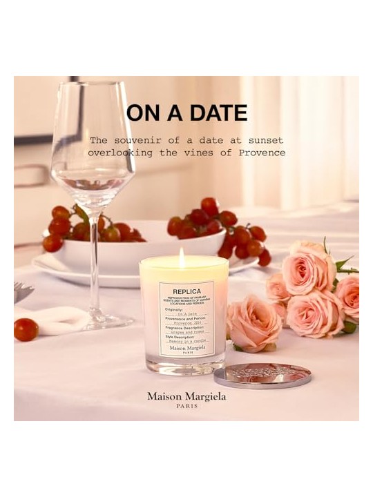 Maison margiela Replica di candela profumata "On A Date" 165g