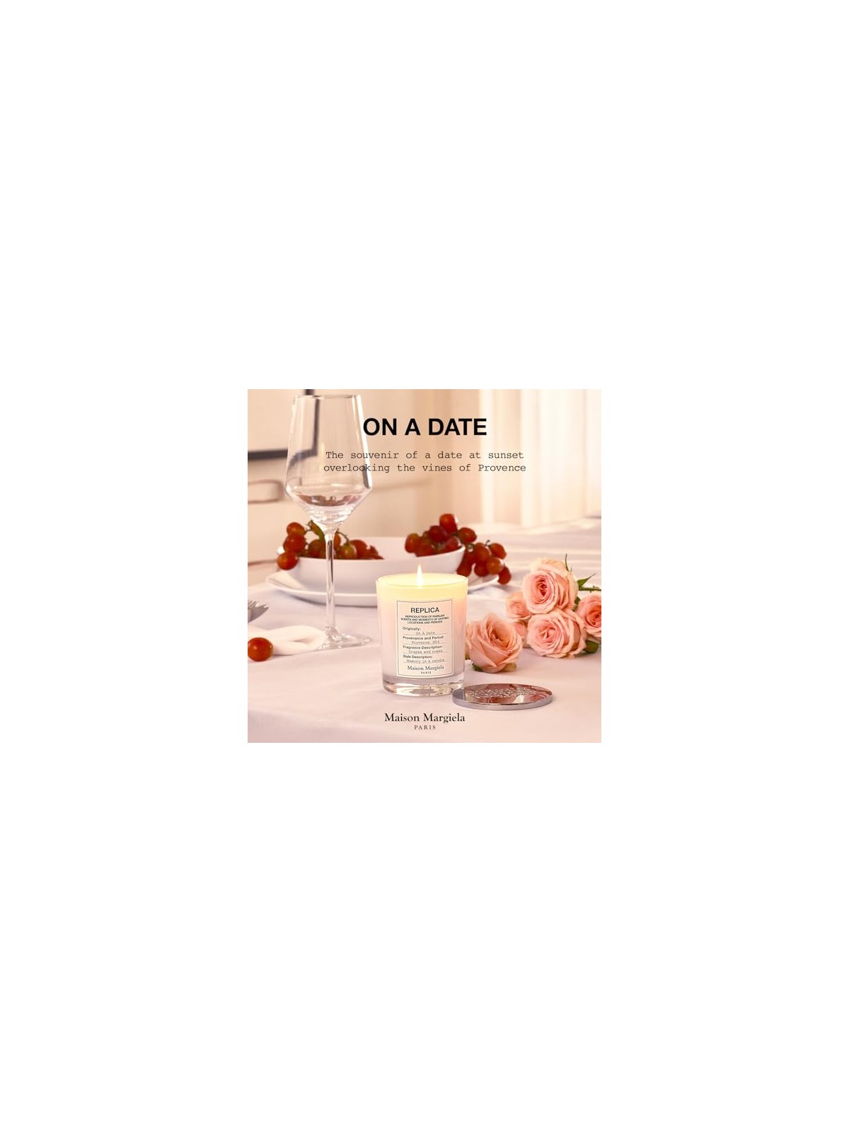 Maison margiela Replica di candela profumata "On A Date" 165g