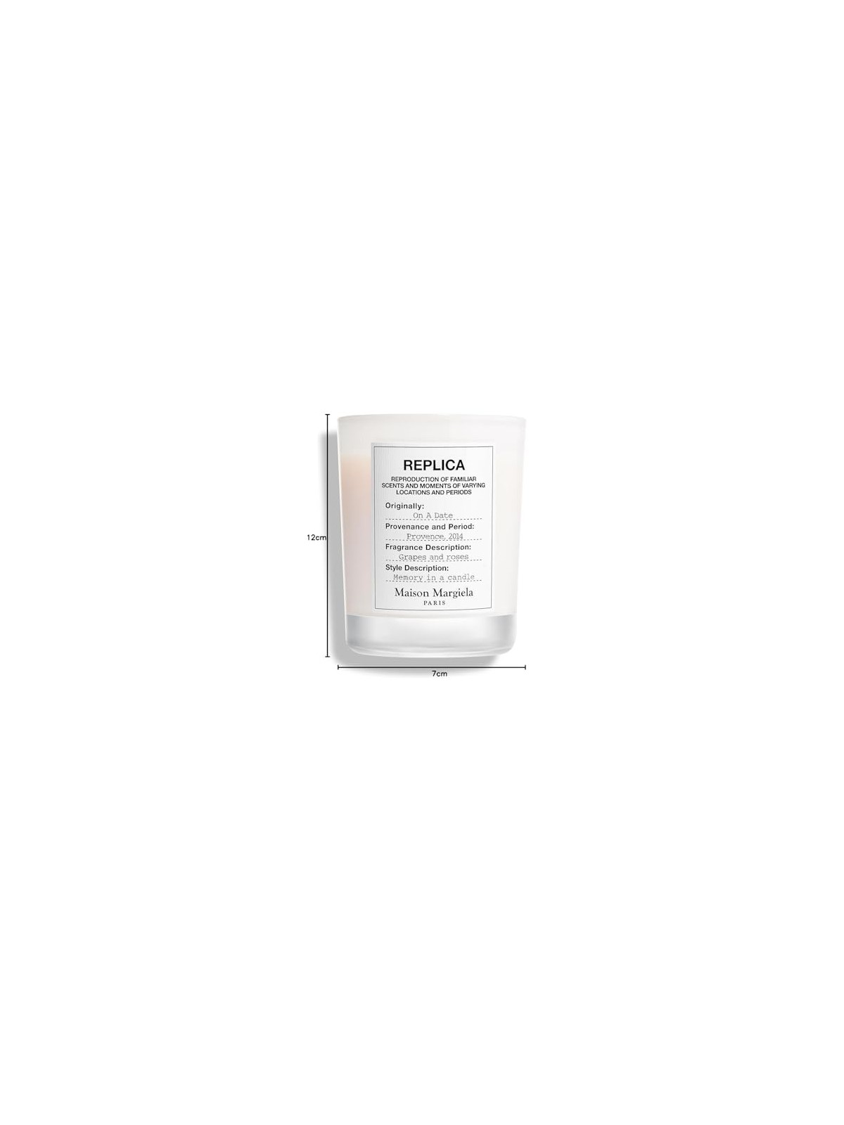 Maison margiela Replica di candela profumata "On A Date" 165g