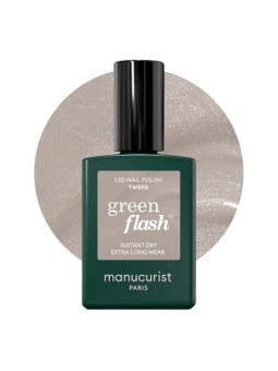 Manucurist Smalto per unghie in gel effetto tweed con flash LED verde, 15ml