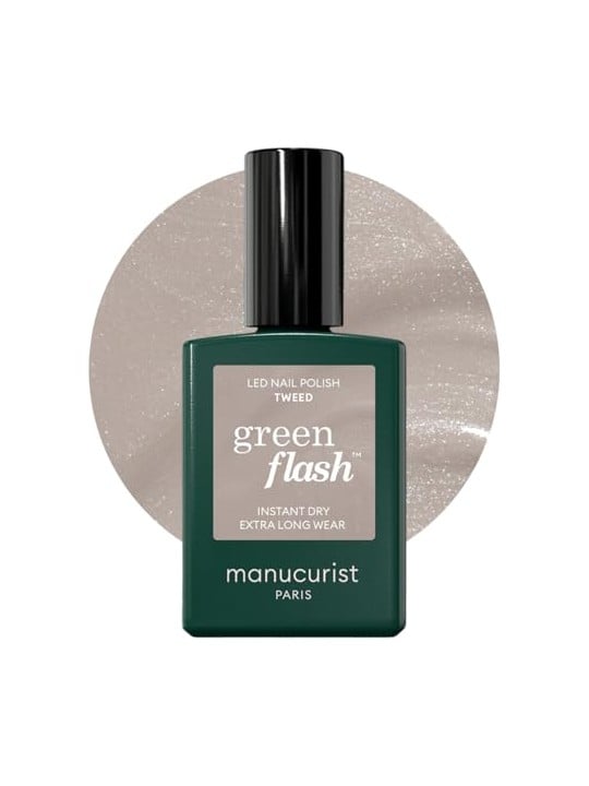 Manucurist Smalto per unghie in gel effetto tweed con flash LED verde, 15ml
