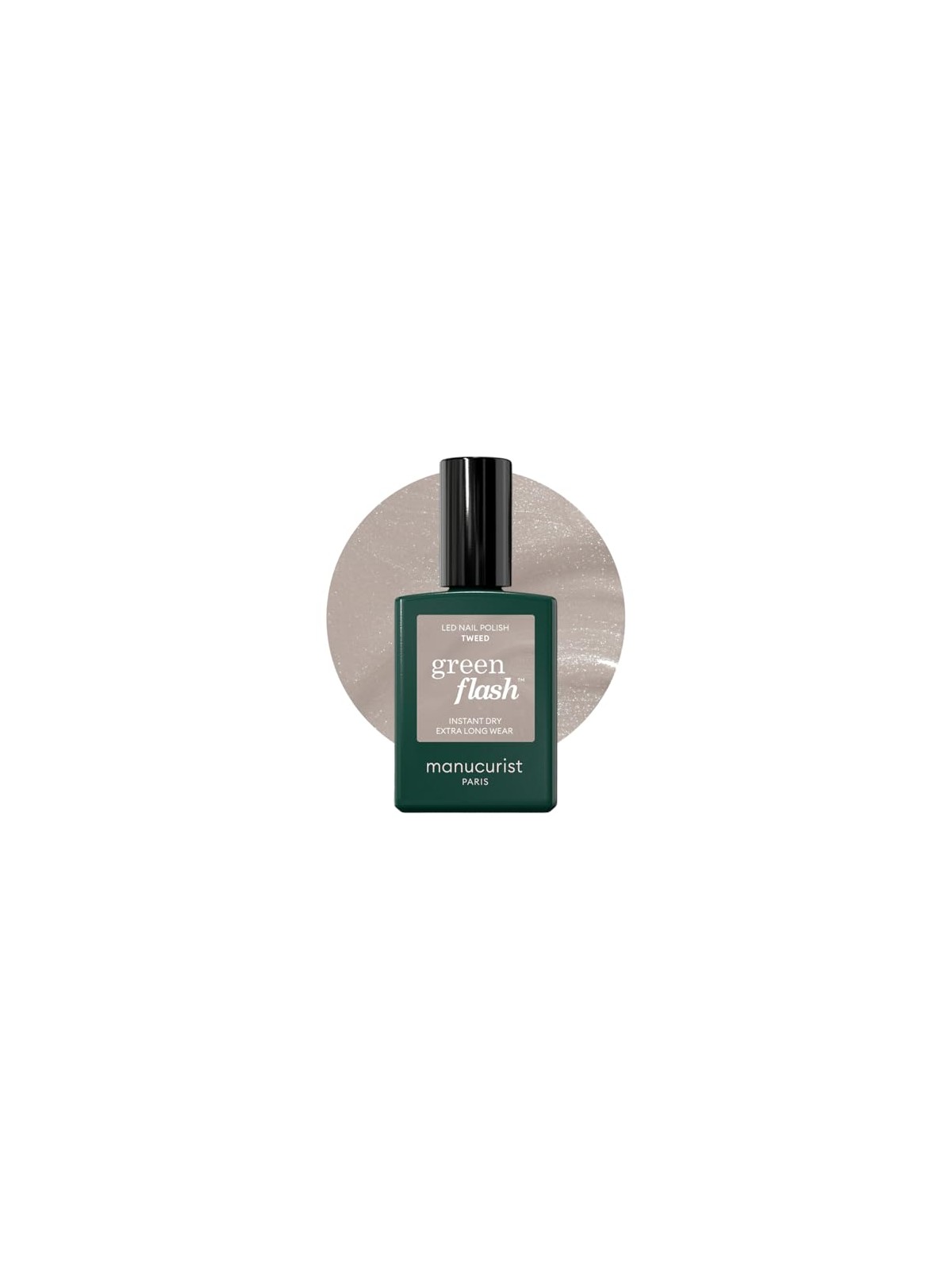 Manucurist Smalto per unghie in gel effetto tweed con flash LED verde, 15ml