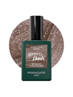 Manucurist Smalto per unghie in gel LED verde flash al quarzo, 15ml