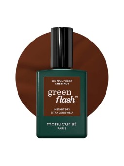 Manucurist Smalto per unghie in gel LED verde flash colore castagna 15ml
