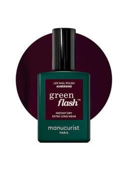 Manucurist Smalto per unghie in gel LED verde flash colore melanzana 15ml