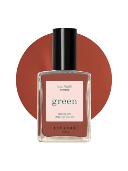 Manucurist Smalto per unghie verde, smalto per unghie color mattone 15ml