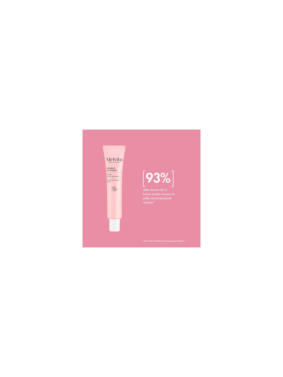 Melvita Fluido idratante rigenerante SOURCE DE ROSES 40ml donna