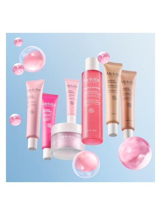Melvita Fluido idratante rigenerante SOURCE DE ROSES 40ml donna