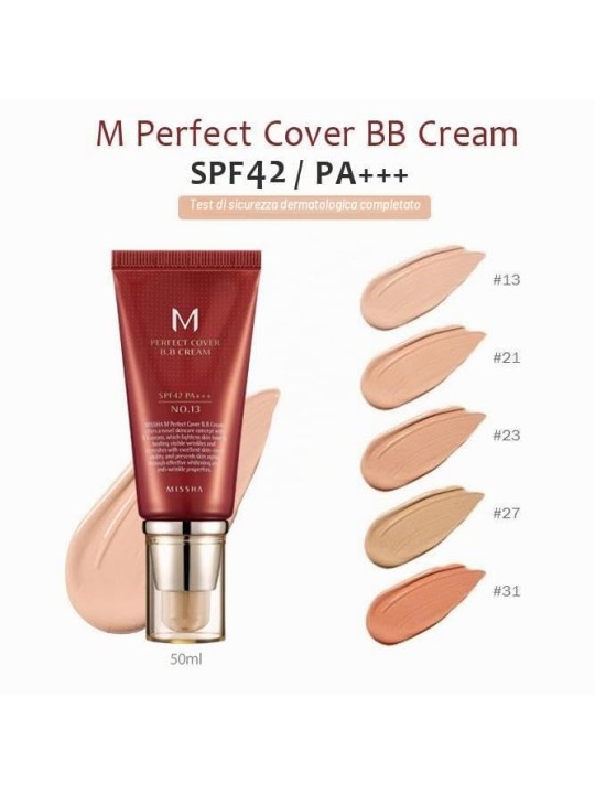 Missha M Perfect Cover BB Cream SPF42/PA+++ crema BB multifunzionale n. 27 20ml
