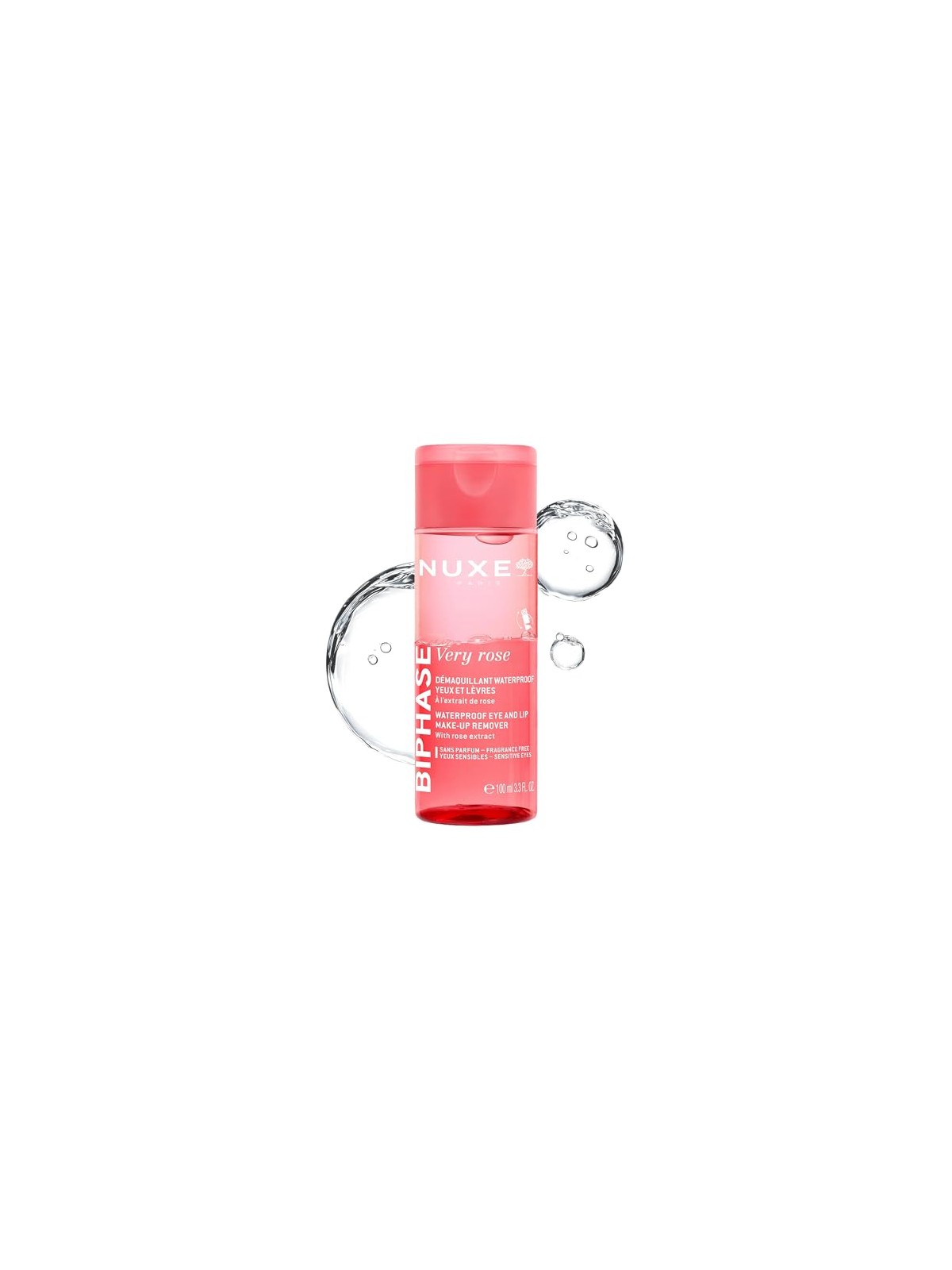 Nuxe Very Rose Biphase Waterproof Eye And Lip Make-Up Remover 100ml