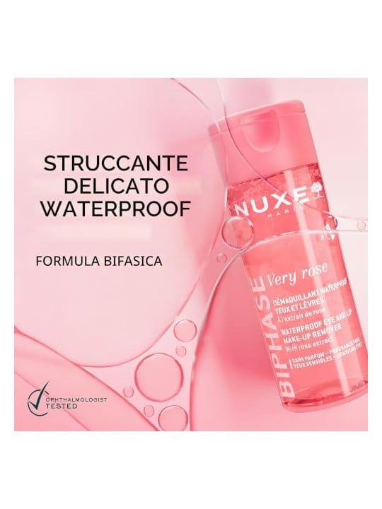 Nuxe Very Rose Biphase Waterproof Eye And Lip Make-Up Remover 100ml