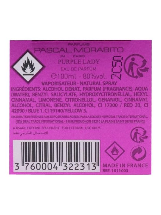 Pascal Morabito Purple Lady Spray Eau De Parfum 100ml Unisex