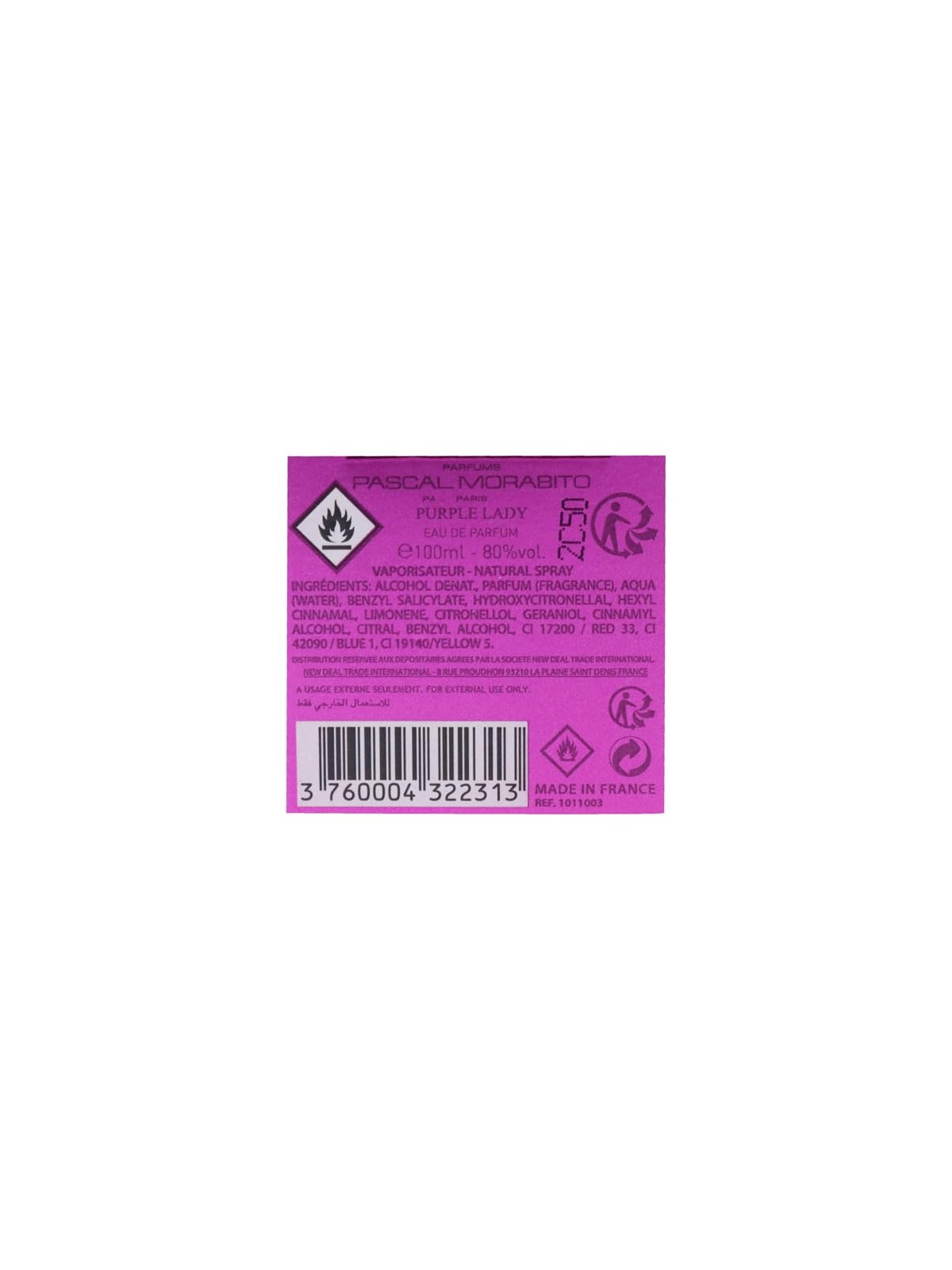 Pascal Morabito Purple Lady Spray Eau De Parfum 100ml Unisex
